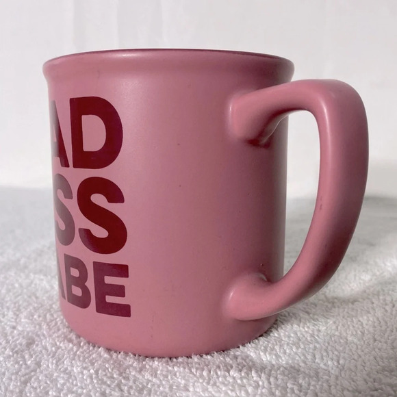 Abbott Pink Burgundy Ceramic Bad Ass  Babe Mug Coffee Cup - Picture 4 of 12